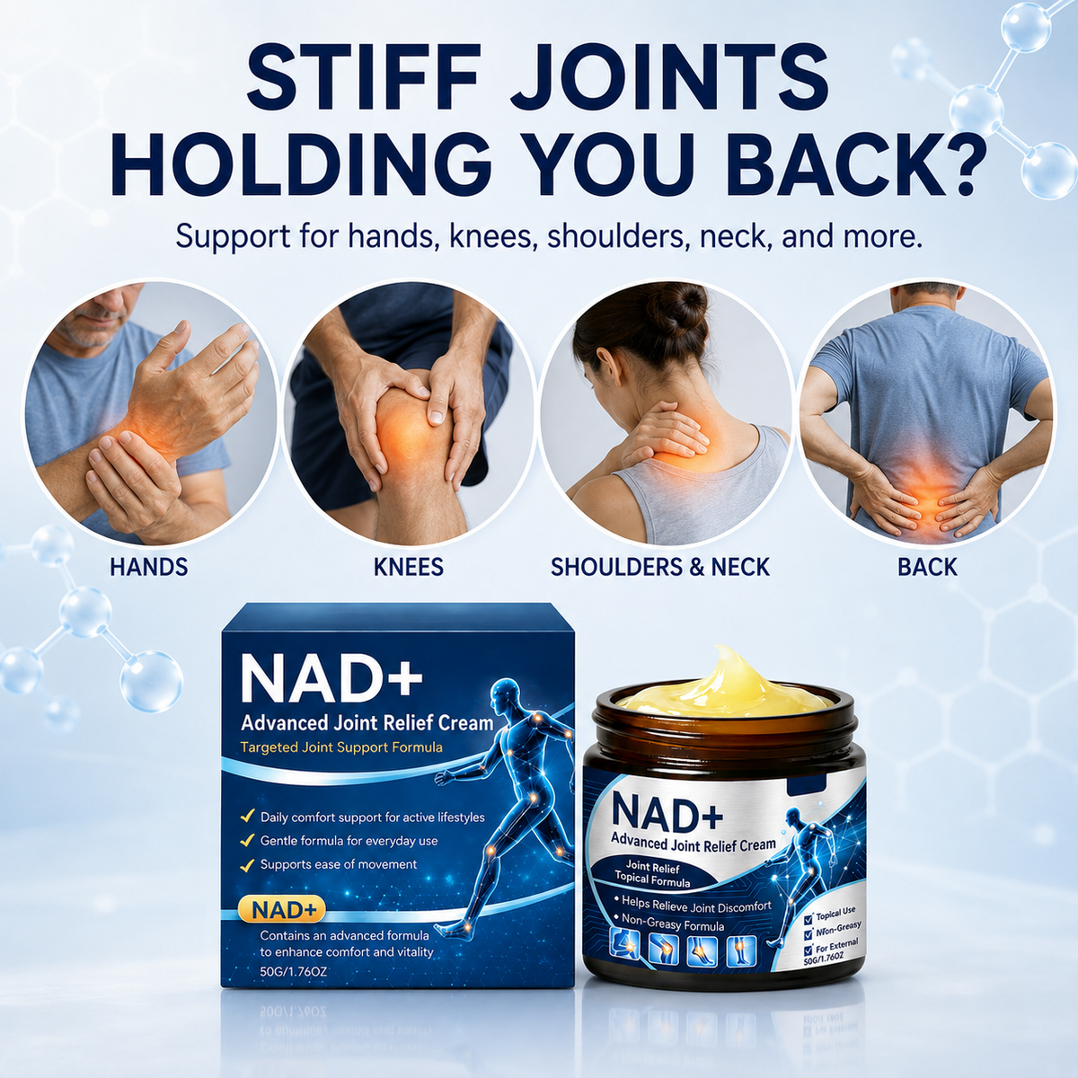 Delunora® NAD+ Advanced Joint Relief Cream-Alin
