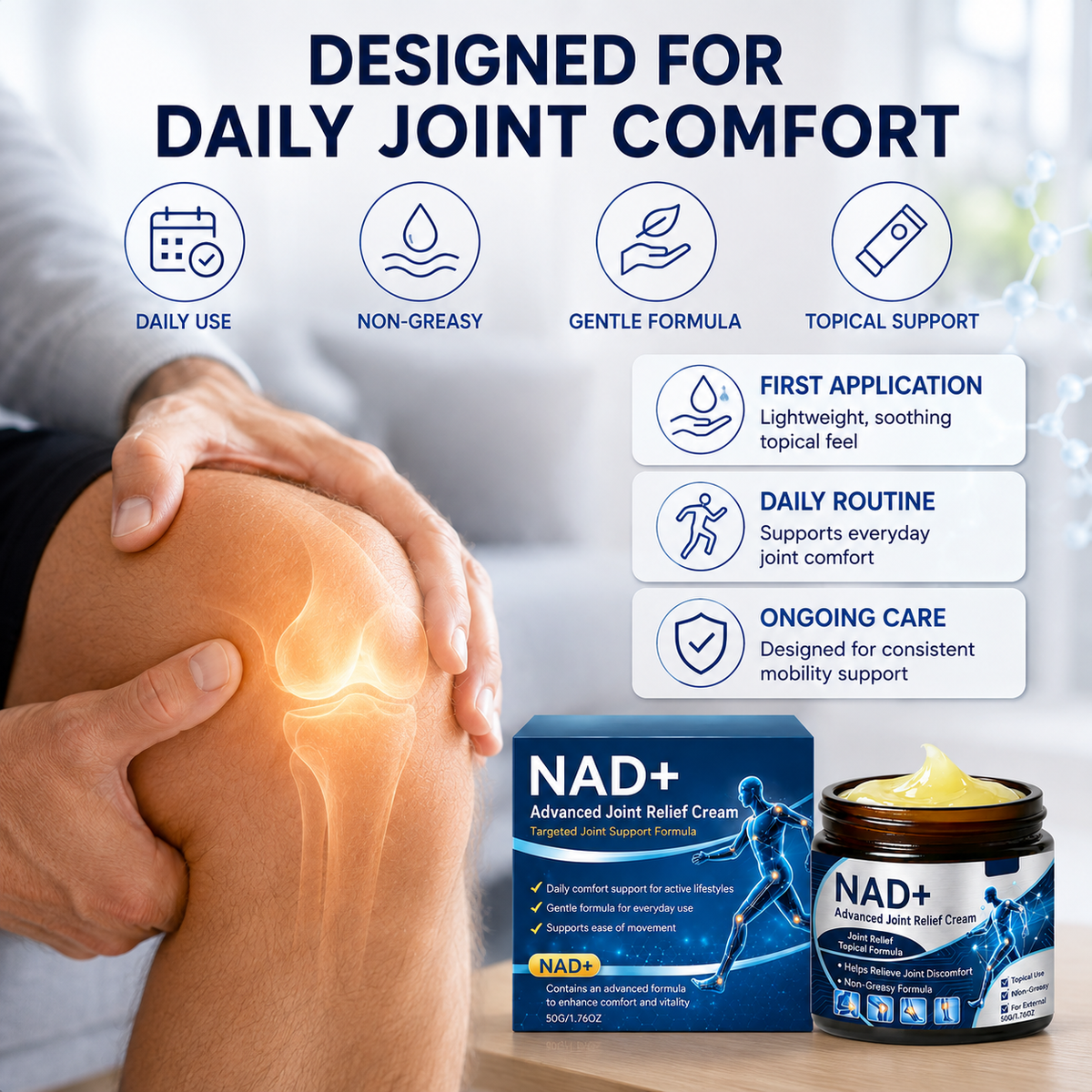DELUNORA® NAD+ Advanced Joint Relief Cream-tan