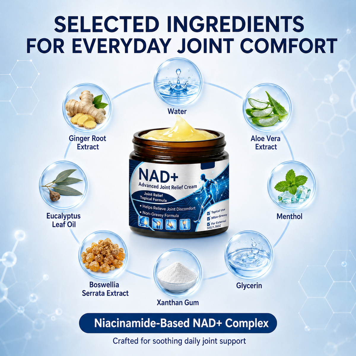 DELUNORA® NAD+ Advanced Joint Relief Cream-tan
