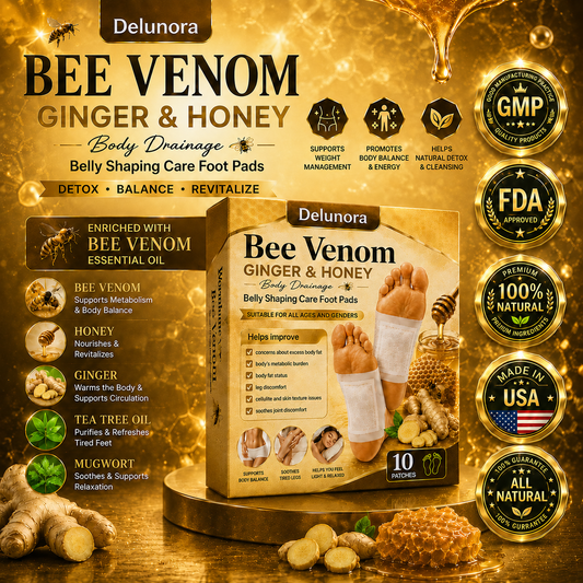 Delunora® Bee Venom Honey & Ginger Foot Pads -LSX