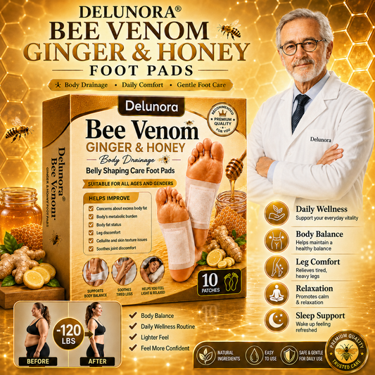 Delunora® Bee Venom Honey & Ginger Foot Pads -LSX